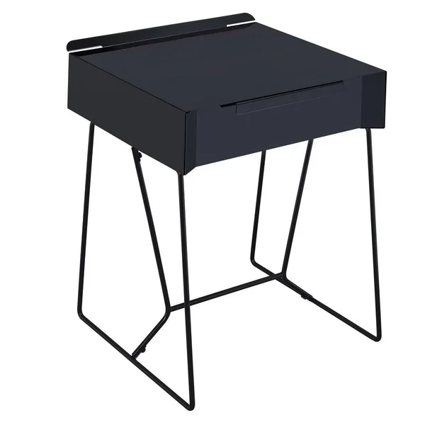 Furniture of America Omer Modern Metal 1-Drawer Side Table - Champagne