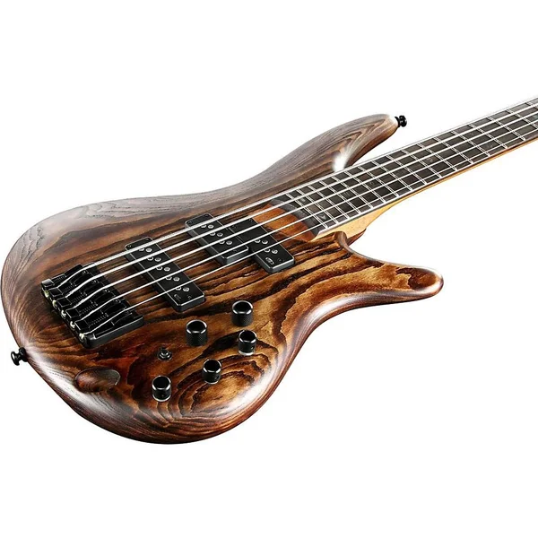 Ibanez SR655 5-String Electric Bass Guitar, Antique Brown Stained