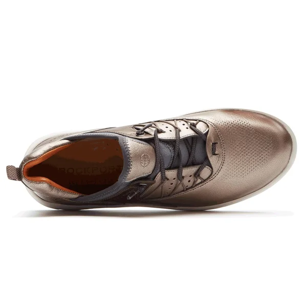 Rockport Women's Let&s Walk Bungee Sneaker - Metallic