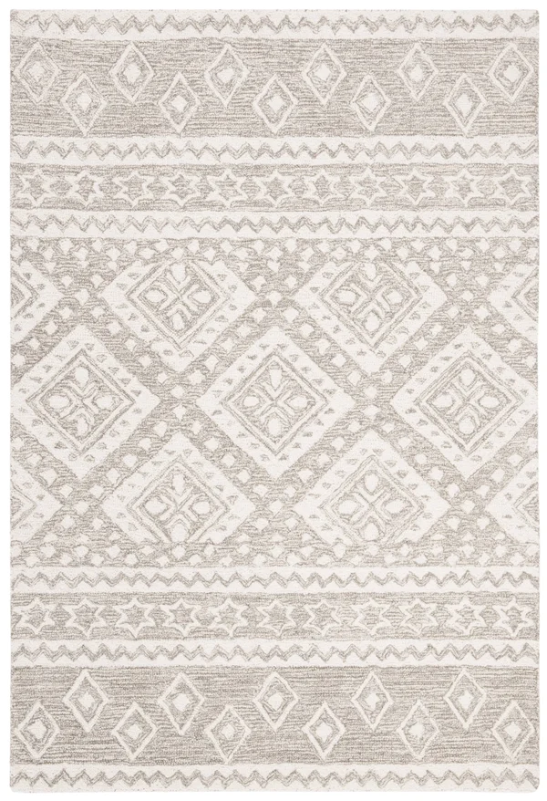 Safavieh Micro-Loop MLP501F 2&6x22 x 4&0x22 Grey, Ivory Area Rug
