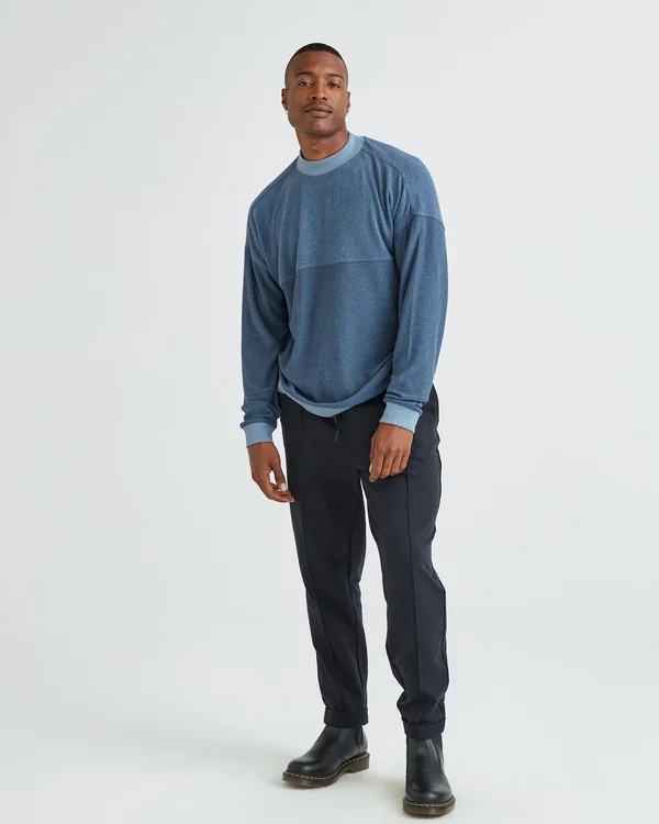 Richer Poorer Cozy Knit Long-Sleeve Sweater - Men's Blue Mirage, XXL