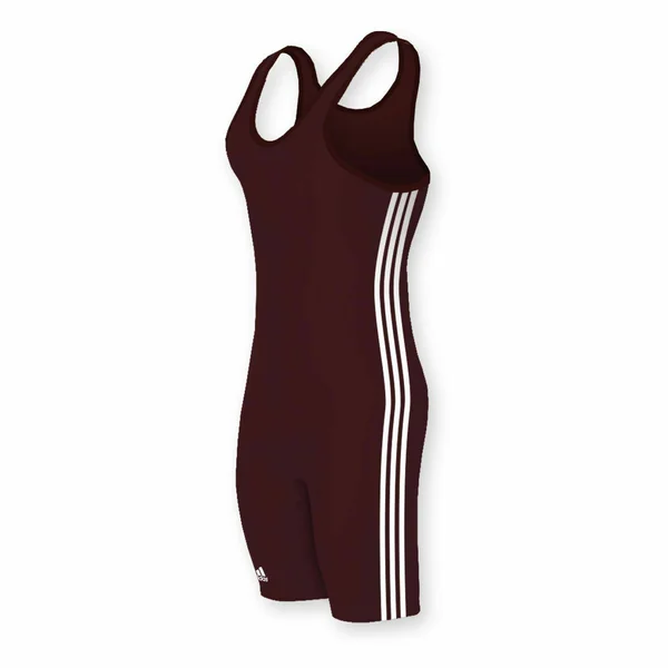 Adidas aS102s 3 Stripe Singlet - Maroon White