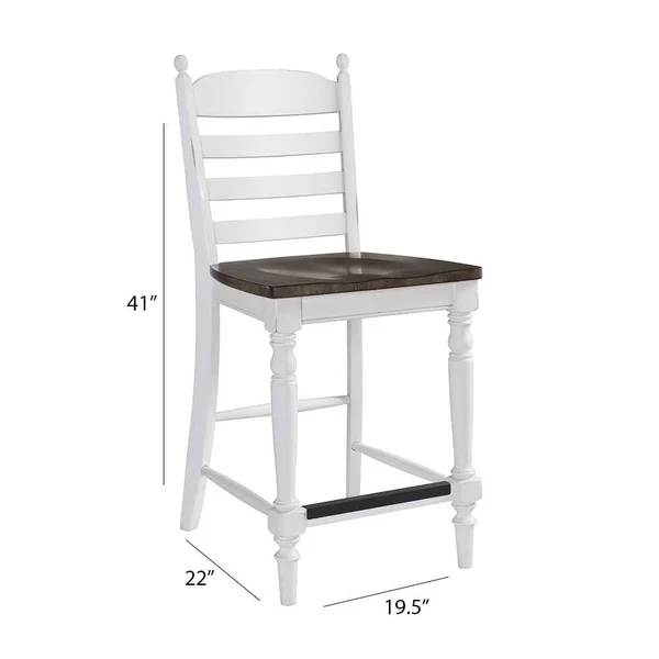 Intercon Kipper Downs Farmhouse Antique White Counter Chairs (Set of 2)