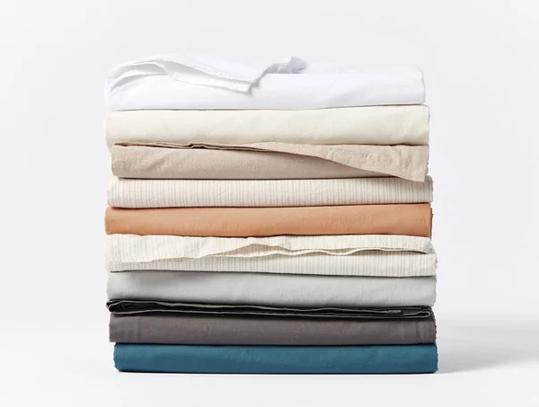 Coyuchi - Organic Crinkled Percale Fitted Sheet Cal King Pewter