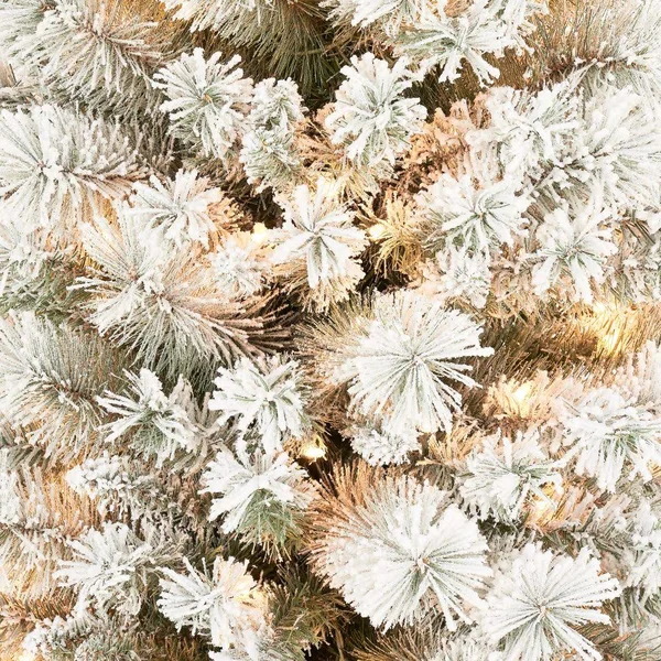 Holiday Time Pre-Lit Snow-Flocked Colorado Artificial Christmas Tree 7& White Lights