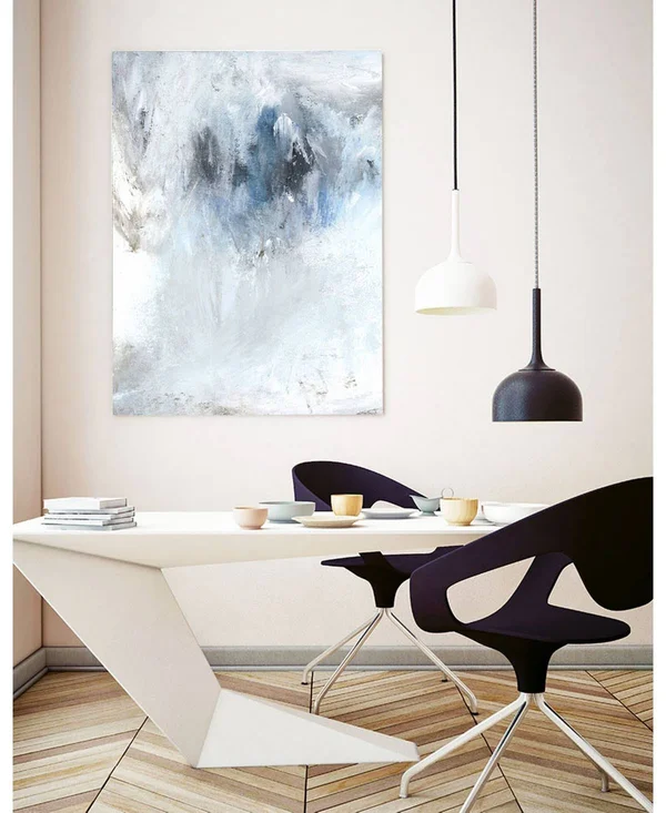 CLICART 22 in. x 28 in. Winter Wonderland II by Pi Studio Wall Art - White/ Blue