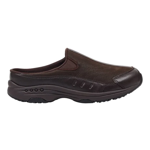 Women's Easy Spirit Traveltime Sneaker, Size 9.5 W - Brown