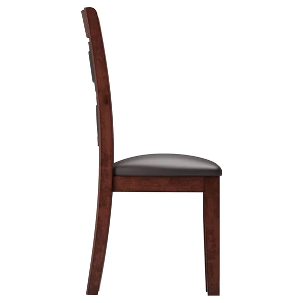 CorLiving Chocolate Brown Bonded Leather Dining Chairs (Set of 2)