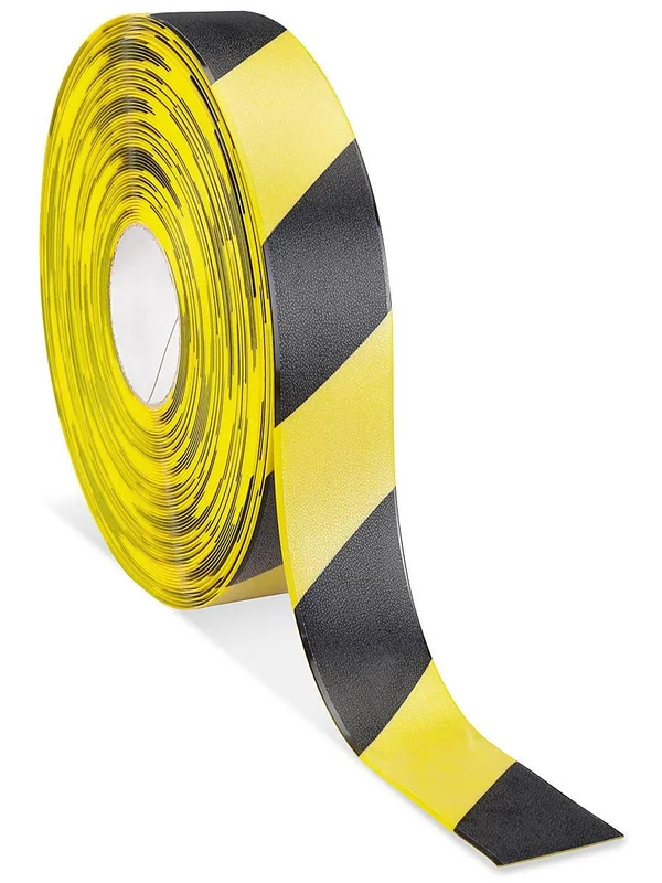Mighty Line Industrial Floor Marking Tape - Yellow/Black - 2inch x 100ft Roll