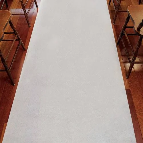 Weddingstar 9299 Wedding Aisle Runner - Plain White 33g Non-woven Fabric