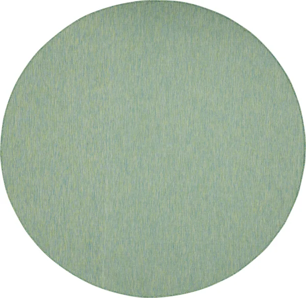 Nourison POS01 Positano Blue/Green Area Rug- 8& x Round