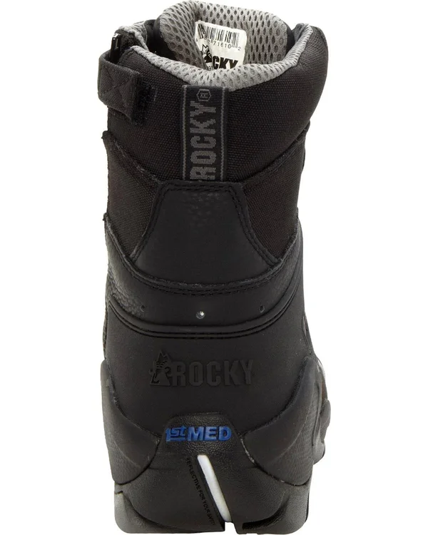 Rocky 1st Med Carbon Fiber Toe Side Zip Waterproof Boots (Black)