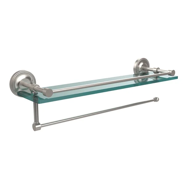 Allied Brass Prestige Regal Collection Paper Towel Holder with Gallery Glass Shelf - Venetian Bronze - 16 inch