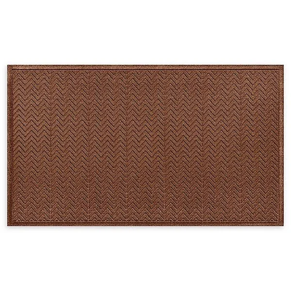Weather Guard Chevrons 35x22 x 59x22 Estate Mat in Dark Brown