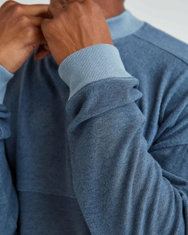 Richer Poorer Cozy Knit Long-Sleeve Sweater - Men's Blue Mirage, XXL