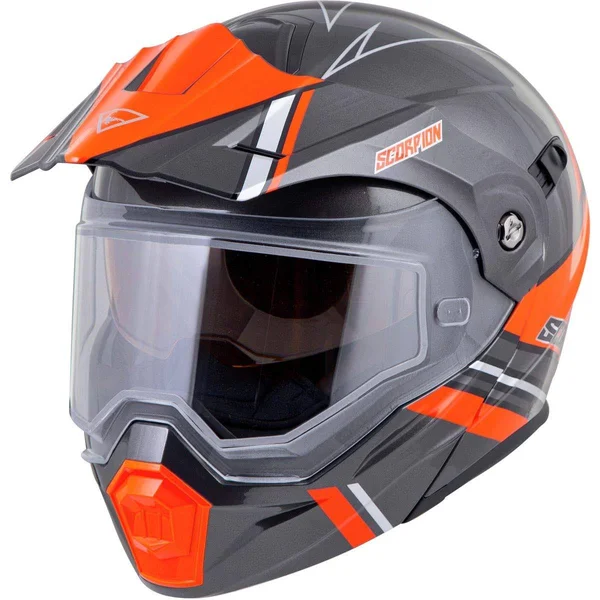 Scorpion Exo AT950 Helmet - Teton - Orange/Grey, Medium Street Helmet