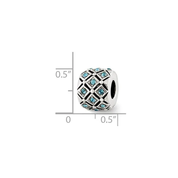 Reflection Beads QRS2686DEC Sterling Silver December Swarovski Crystal Bead