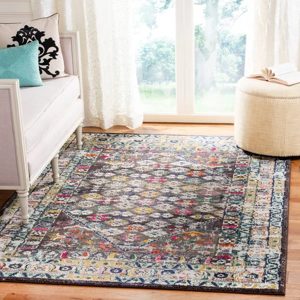 Safavieh Monaco MNC255M 2&2x22 x 8&0x22 Runner Blue - Light Grey Area Rug