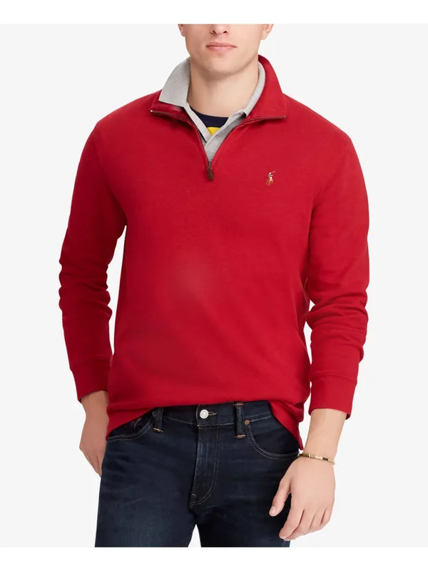 Ralph Lauren Mens Red Logo Graphic Sweater Size: L
