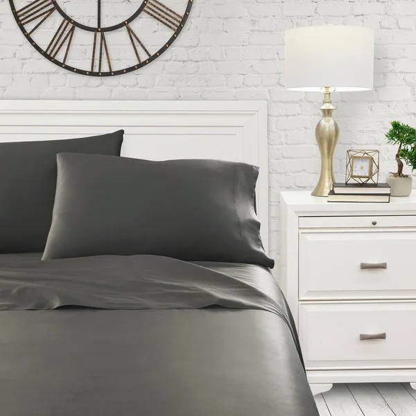 Luxury Ultra Soft Bamboo Sheet Set by Sharon Osbourne King Slate