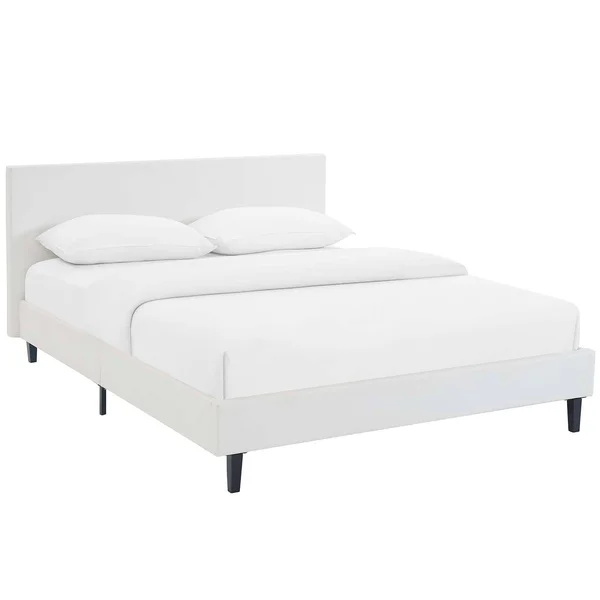 Modway Anya Queen Vinyl Bed - White