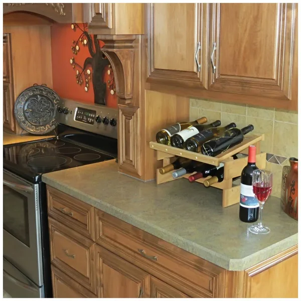 Wooden Mallet 12 Bottle Dakota Wine Rack Medium Oak