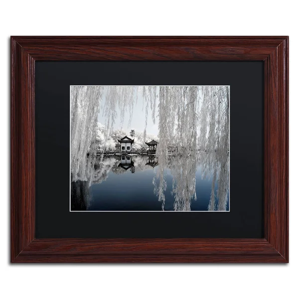 Trademark Fine Art Blue Lake by Philippe Hugonnard Framed Photographic Print - Matte Color: Black - Size: 16x22 H x 20x22 W x 0.5