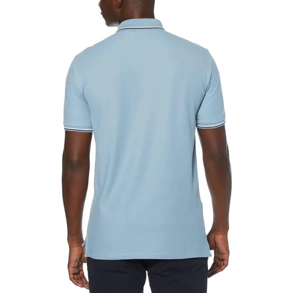 Original Penguin Men's Mega Pete Pique Polo Short Sleeve in Faded Denim Blue - Size XL, 100% Cotton