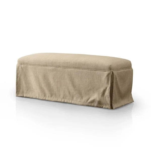 Furniture of America Cols Transitional Linen Fabric Accent Bench - Brown