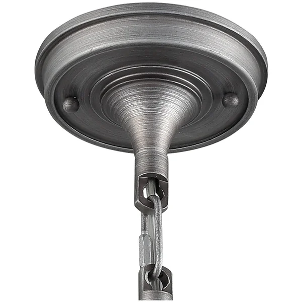 Elk Lighting 16106/1 Riley 1 Light Pendant in Weathered Zinc - Polished Nickel