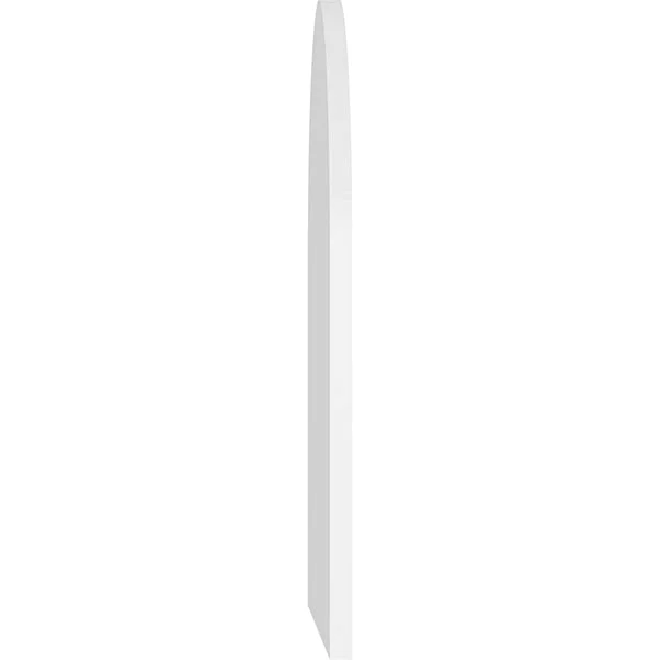 Ekena Millwork GVPRT40X4001SN 40x22W x 40x22H Round Top Surface Mount PVC Gable Vent: Non-Functional - w/ 3-1/2x22W x 1x22P Stand