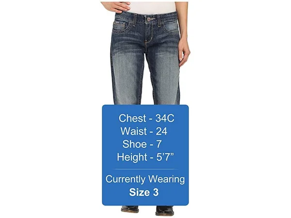 Cinch Womens ADA Mid Rise Jeans Stonewash 13 Regular