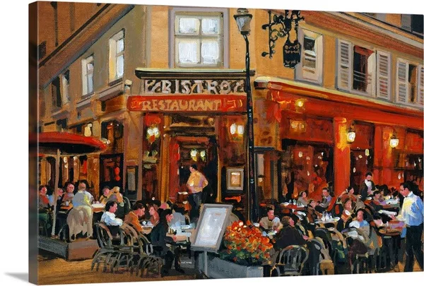 Bistro I, Canvas Wall Art, 24x16, Great Big Canvas