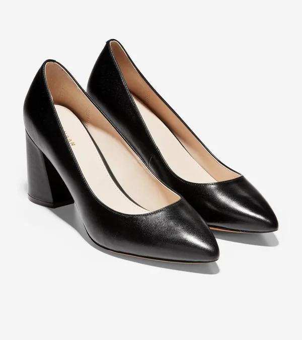 Cole Haan Karena Pump 75 mm Black Leather, Women's, Size: 6.5