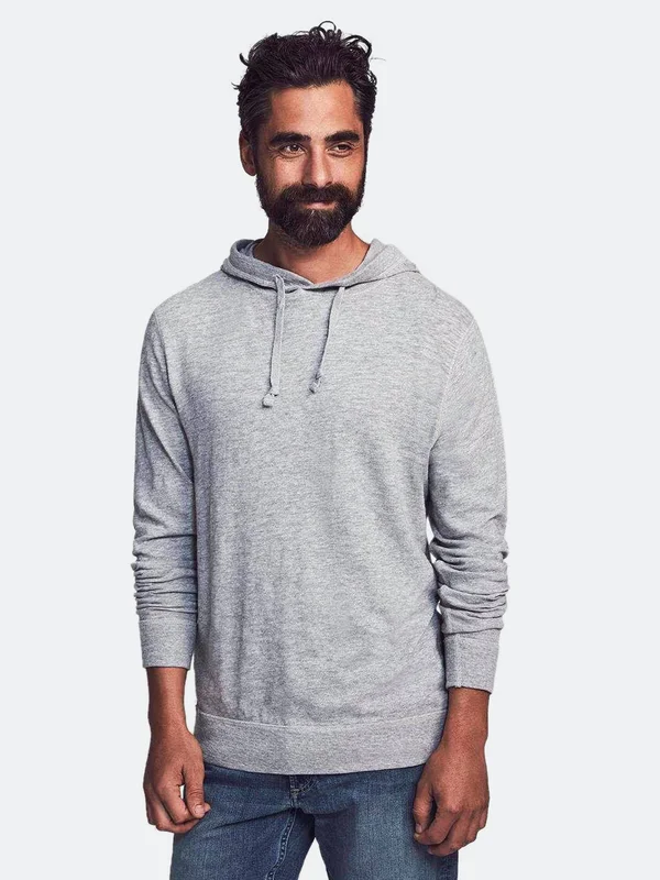 Faherty Slub Cotton Hoodie Grey, S