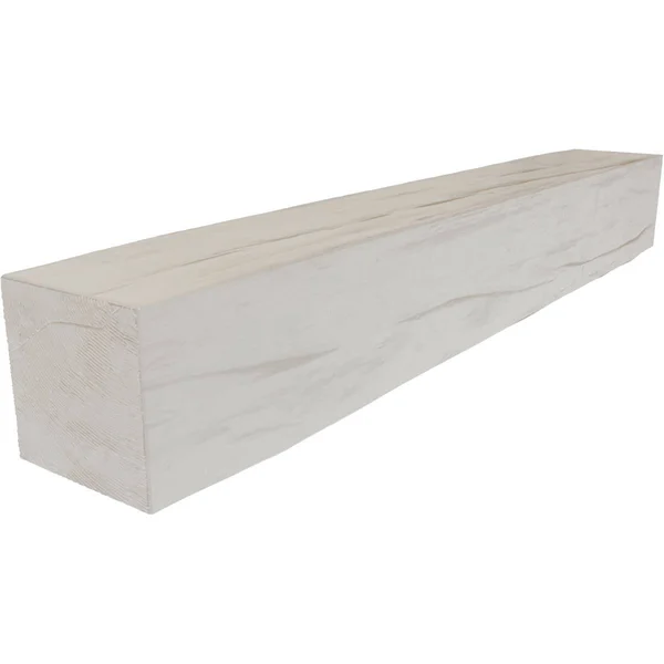 Ekena Millwork MANURW08X12X60UN 8x22H x 12x22D x 60x22W Riverwood Faux Wood Fireplace Mantel - Factory Prepped, Ready for Paint