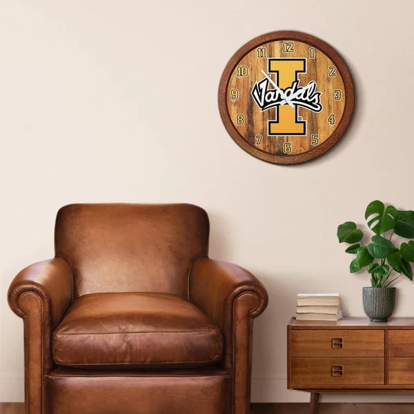 University of Idaho Vandals 20 Barrel Team Logo Wall Clock