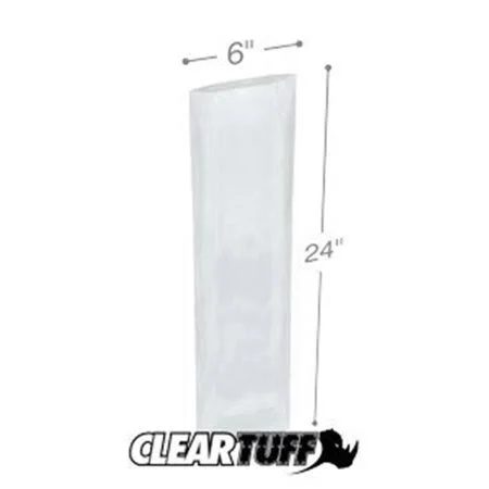 International Plastics PB20624 6 x 24 in. Clear Poly Bags 0.002 Gauge - Case of 1000
