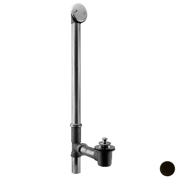 Westbrass d322-20g-12 Twist Close Bath Waste - 22 in. Make-Up, 20 Ga. Tubing - Oil Rubbed Bronze