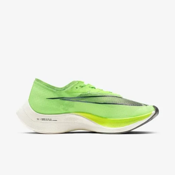 Nike Mens ZoomX Vaporfly Next% Racing Flats - Electric Green/Black/Guava Ice - Size 9.0