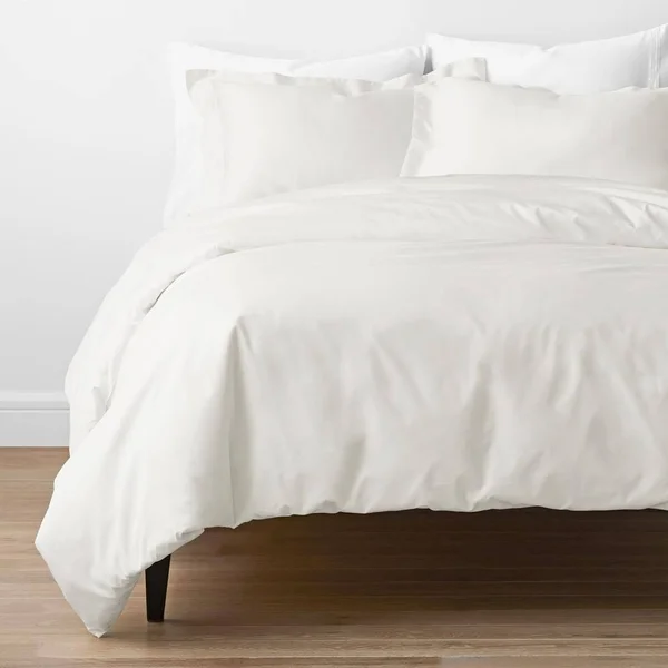 The Company Store Legends Hotel Cream Solid Oversized King Egyptian Cotton Sateen Duvet COVER, Ivory