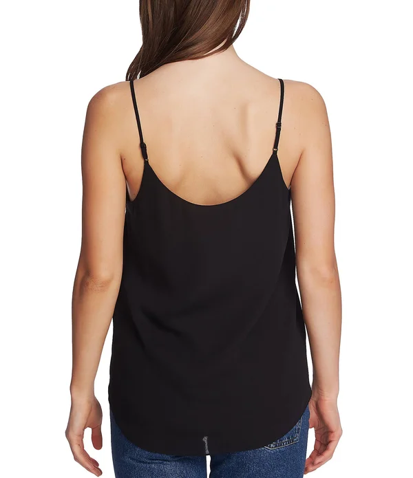 1. State Chiffon Inset V-Neck Spaghetti Strap Cami - XL