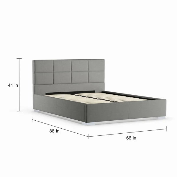 Strick & Bolton Vostell Grey Platform Bed (Queen)