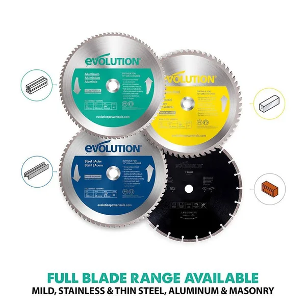 Evolution 12BLADEAL 12 in. 80-Teeth Aluminum Cutting Saw Blade