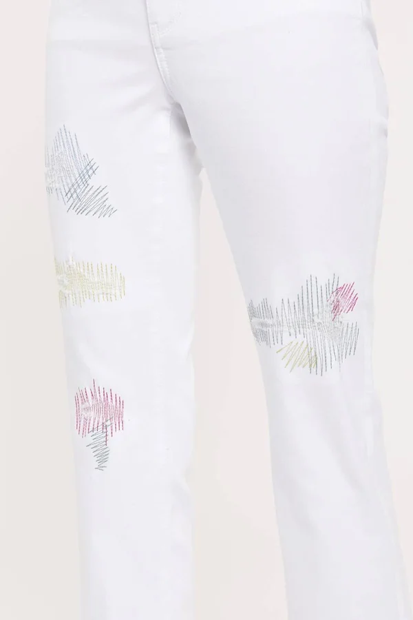 Nydj Marilyn Straight Ankle Jeans - Optic White - White - 8