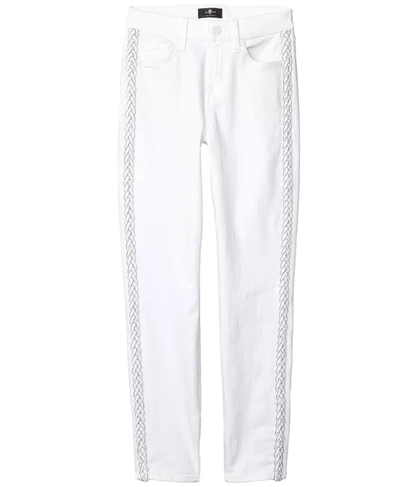 7-For-All-Mankind The Ankle Skinny in Clean White Clean White - 28
