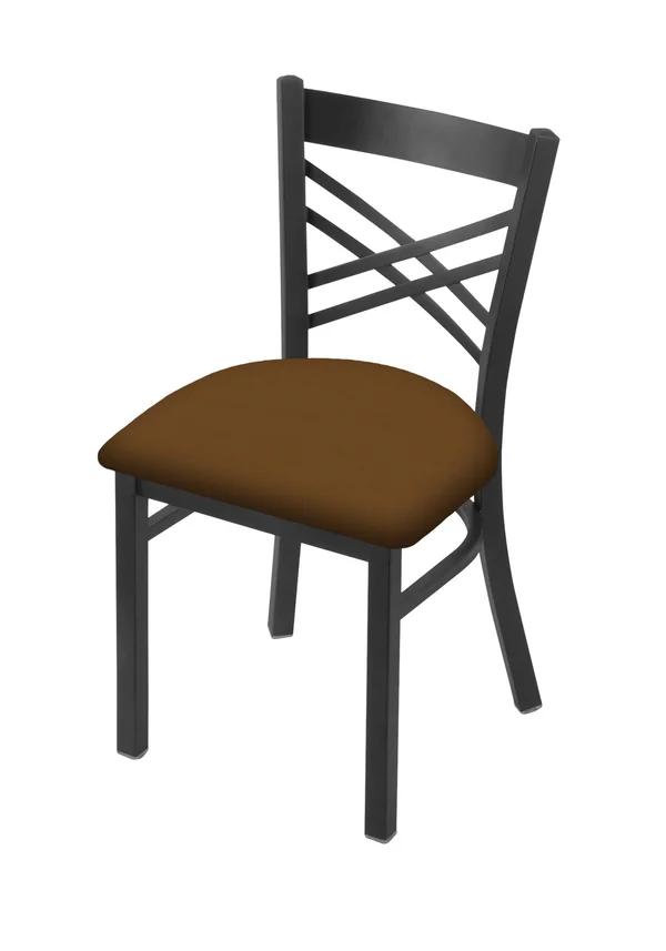 Holland Bar Stool 620 Catalina 18x22 Chair with Pewter Finish, Dark Cherry Maple Seat