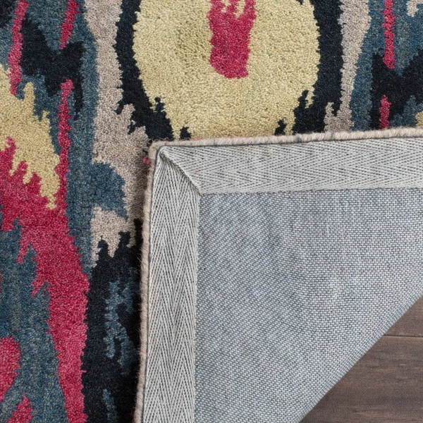 Safavieh 9& x 12& Ikat IKT466A Beige - Blue Rug