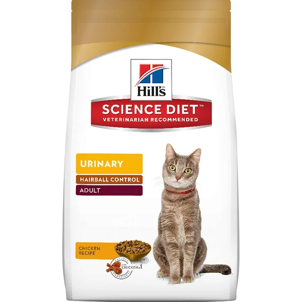 Hill's Science Diet Urinary Hairball Control Dry Cat Food - Chicken - 15.5 lb bag