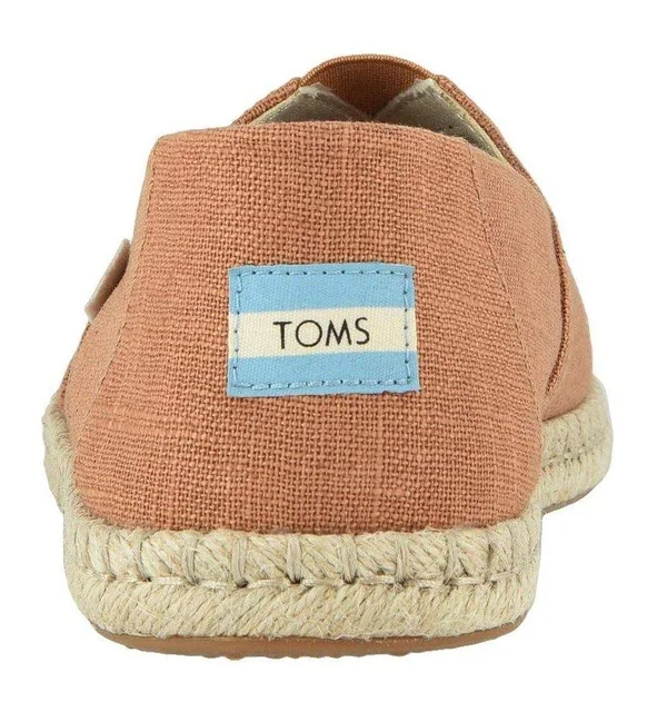 Toms Almond Brown Linen Men's Espadrille Alpargatas Shoes